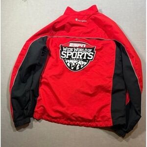 ESPN Wide World Of‎ Sports Jacket Zip Up Athletic Outerwear Mens L Windbreaker.